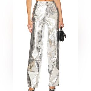 Revolve — Marshall Pants in Metallic Silver